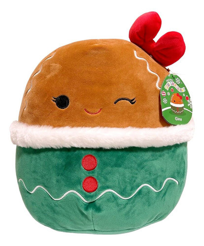 Squishmallows Kellytoy 2022 Navidad 12  Gina Gingerbread Gir 0
