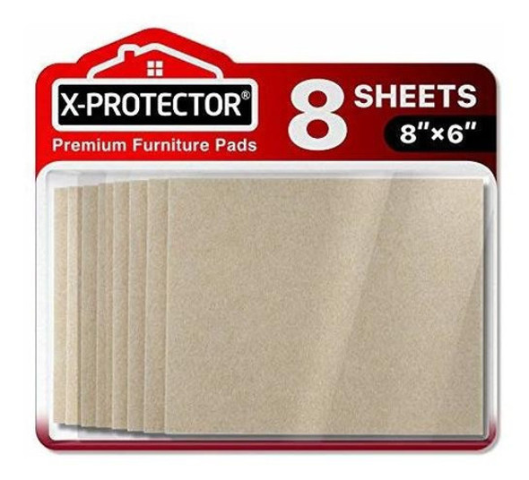 Protectores De Patas De Muebles 20x15cm Adhesivos Beige 8u 0