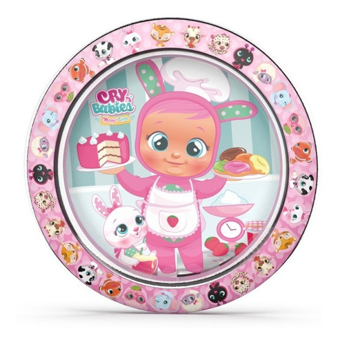Set Regalo Cry Babies Plato Playo + Vaso Sorbete Blister 1