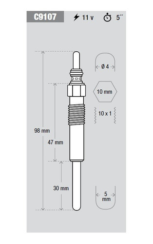 Bujía Precalentamiento Compatible Con Vw Audi Jeep Chrysler 1