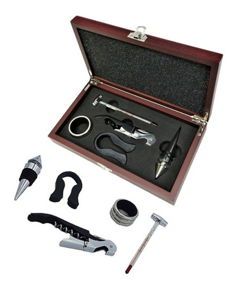 Set Kit De Vino Accesorios En Caja 5 Piezas Acero Regalo 0 Set Kit De Vino Accesorios En Caja 5 Piezas Acero Regalo 0