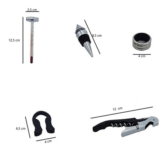 Set Kit De Vino Accesorios En Caja 5 Piezas Acero Regalo 1 Set Kit De Vino Accesorios En Caja 5 Piezas Acero Regalo 1