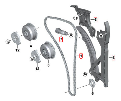 Kit Cadena De Distribucion Bmw Serie 3 316i 325i E92 Coupe 1