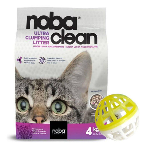 Arena Sanitaria Noba Clear Aglomerante 4 Kg + Regalo 0