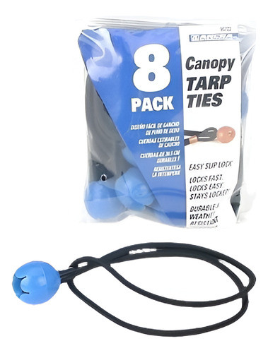 Ancra 95722 12  Bungy Capota Lona Lazos 8-pack, 0