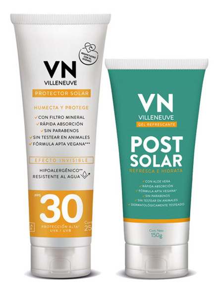 Combo Familiar Villeneuve Protector Solar Fps 30 Post Solar 0