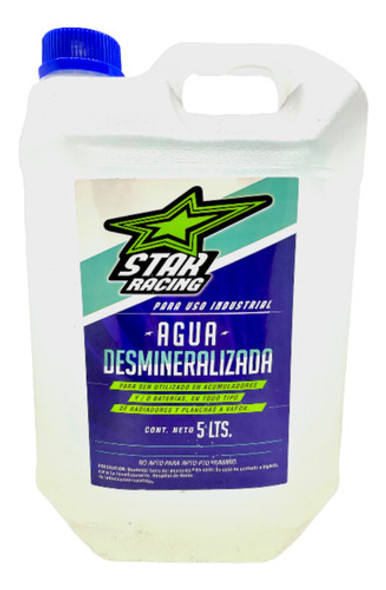 Agua Destilada Desmineralizada Bidon X 5 Litros Refrigerante 0