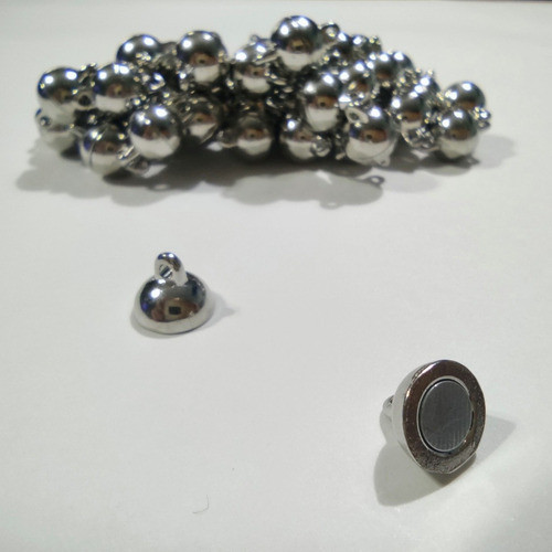 10 Dijes / Cierre De Imán 8mm - Armado Artesanias Bijouteria 0