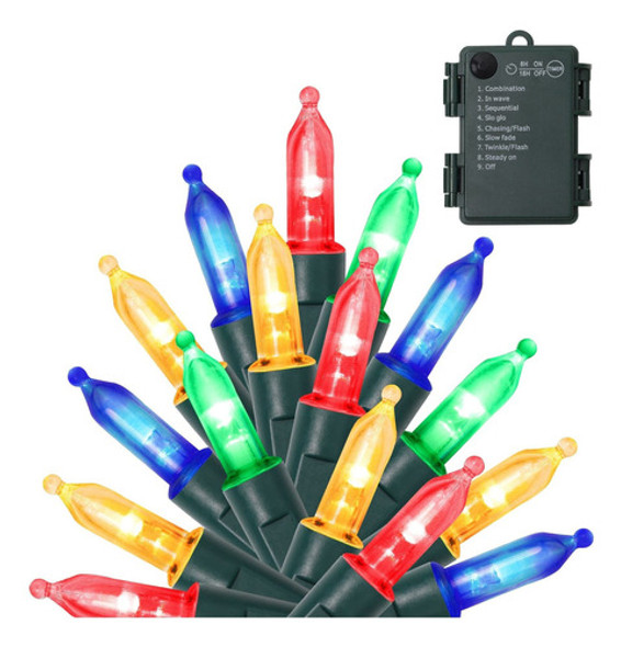 Waterglide 50 Luces Led De Navidad Para Exteriores, 16 Pies, 0