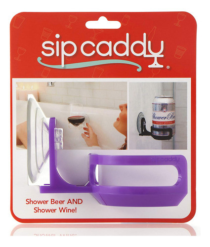 Sipcaddy Bath   Shower Portavasos Portátil Ventosa Violeta 1