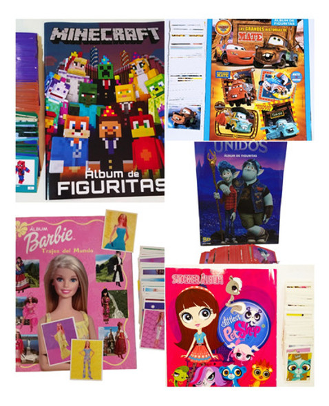 Pack - 5 Albumes Y 500 Figuritas A Pegar! 0