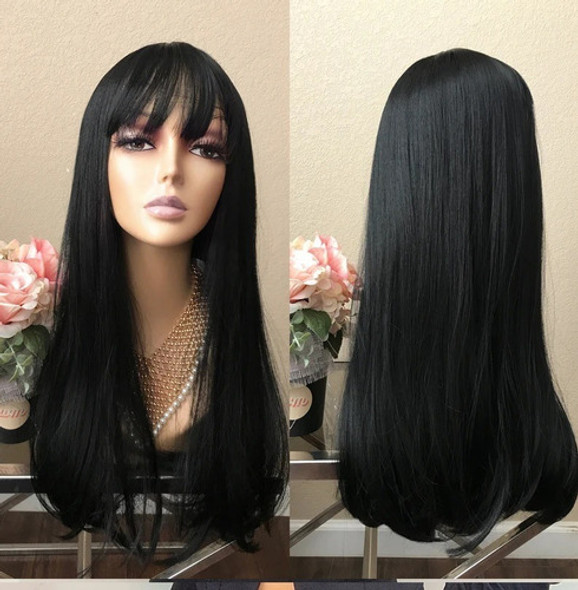 Peluca Lacia Negra Uso Diario  (cosplay/oncologico) 0