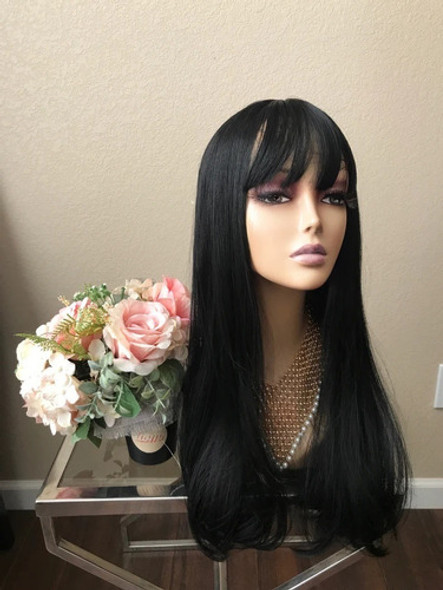 Peluca Lacia Negra Uso Diario  (cosplay/oncologico) 1