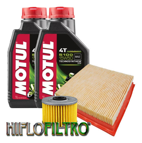 Kit Service Xr250 Tornado Aceite 5100 + Filtros Hiflo Avant 0
