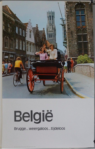 Brujas Bélgica - Afiche De Turismo 1971 -  Lámina 45x30 Cm. 0
