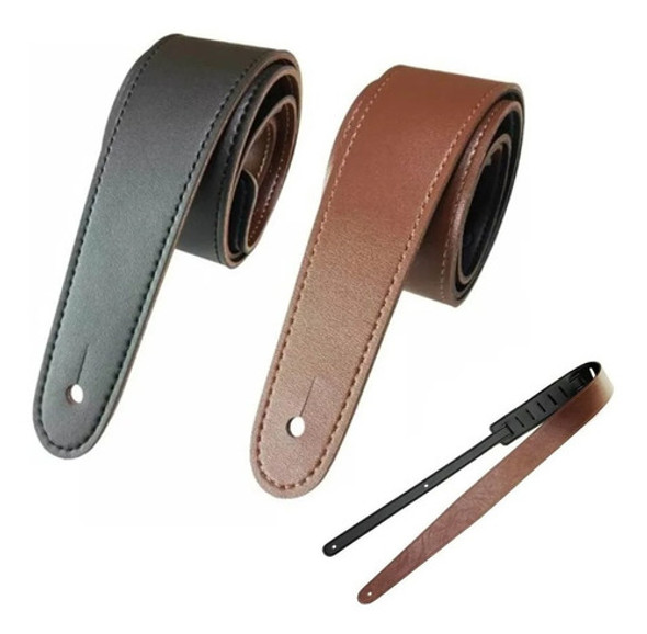 Correa Para Guitarra O Bajo Cuero Sintético Ancha Reversible 0