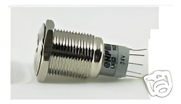 1pcs 19mm Inoxidable Iluminado On/off Switch-azul 1