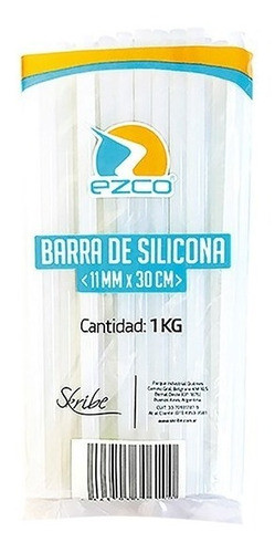Barra Silicona Ezco 11 Mm 30cm Largo X 1 Kilo P/ Pistola 0