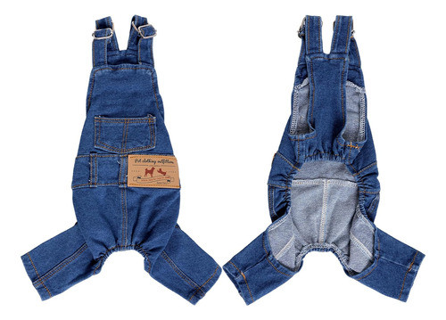 Chaqueta De Mezclilla Para Perro Pequeño, Azul, Talla Median 1