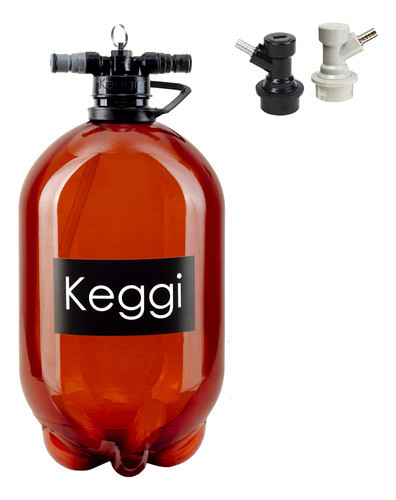 Barril De Cerveza 5 Lts Pet + Juego De Conectores Ball Lock 0