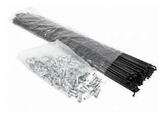 Rayos Negros Acero Inoxidable 260mm Con Niples - 36 Unidades 1