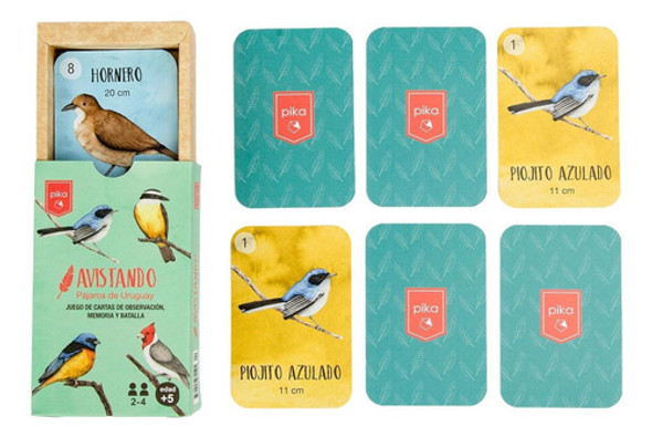 Juego Cartas Pika, Didáctico Infantil, Pájaros Aves Uruguay 0