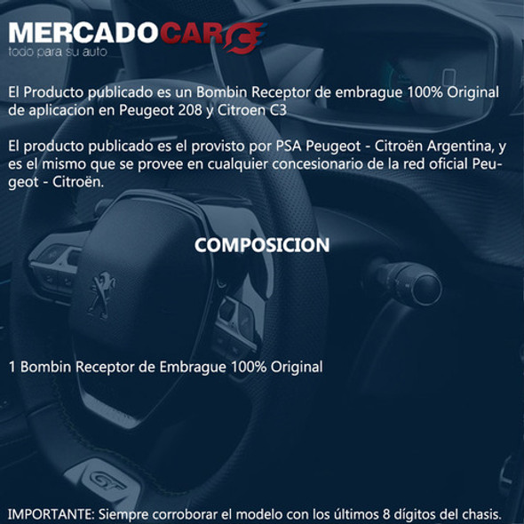 Bombin Embrague Original Citroen C3 1.5 8v - 2013 1