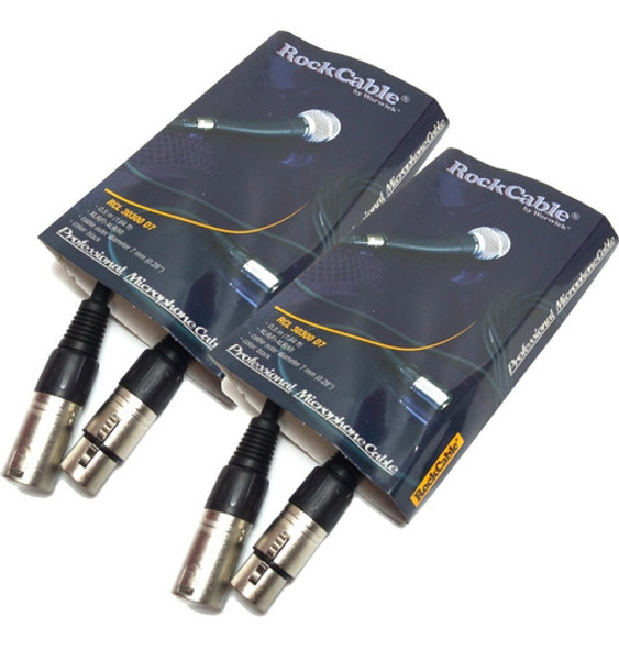Cable Xlr Macho Xlr Hembra 0,5mt Canon Microfono X2 0
