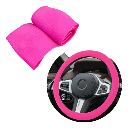 Cubre Volante + Funda Llave Silicona - Fiat Gran Siena Rosa 1