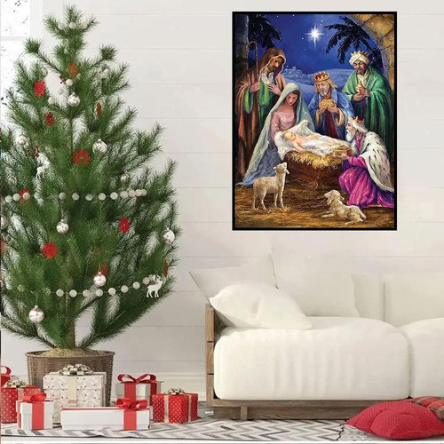 Kit De Bordado Navideño Para Principiantes Y Adultos, 20x25c 1