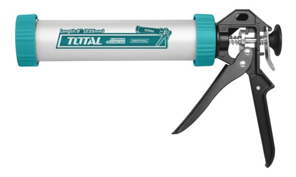 Pistola Aplicador De Silicona De Aluminio Total 9'' Cartucho 0
