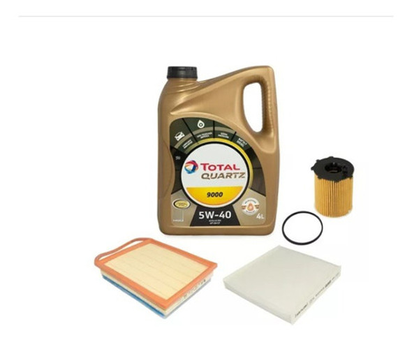 Kit 3 Filtros + Aceite Total 9000  Partner 1.6 Hdi Dv6 8v 0 Kit 3 Filtros + Aceite Total 9000  Partner 1.6 Hdi Dv6 8v 0