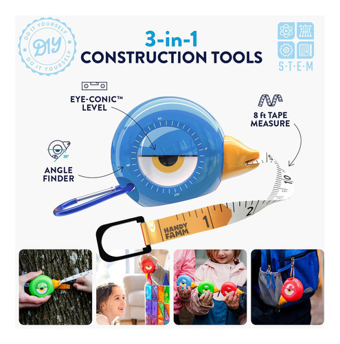 Cinta Animal Para Niños, Nivel Y Buscador De Ángulos, Azul A 1