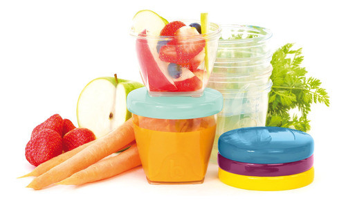 Pack X6 Bowls Con Tapa Rosca 180ml Bebes Comidas Babymoov 0