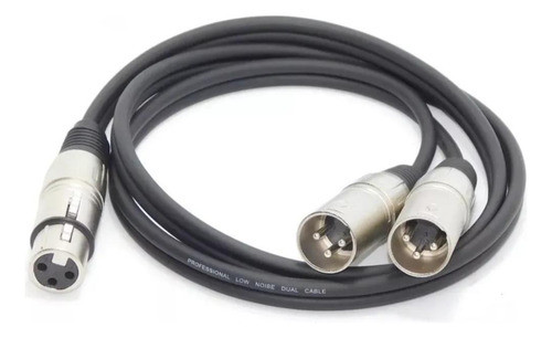 Cable Xlr Hembra A Dos Machos Balanceado X 6 Mts 0