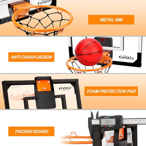 Pro Indoor Mini Basketball Hoop Set Para Niños Adultos, Sobr 1