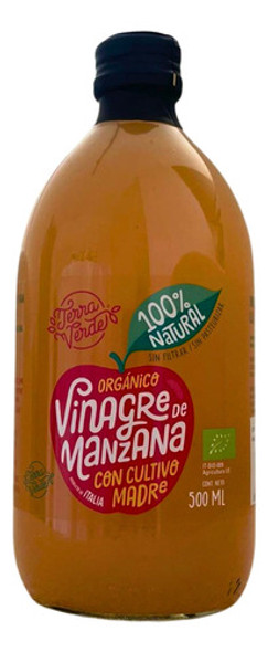 Vinagre De Manzana Orgánico Terra Verde 500ml, Cultivo Madre 0 Vinagre De Manzana Orgánico Terra Verde 500ml, Cultivo Madre 0