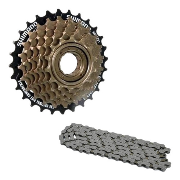 Kit Cadena Shimano Hg40 + Piñon Shimano 7v Tz21 1