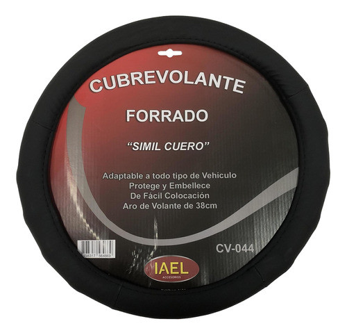 Cubre Volante Simil Cuero Soft Con Huellas Dedo 38cm Iael 0