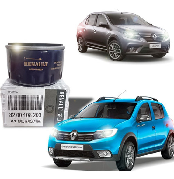 Filtro De Aceite Renault Megane Logan Sandero Clio 2 Duster 0