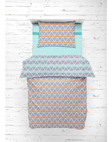 Bacati - 100% Algodón Muselina Tribal / Azteca 3 Piezas Para 0