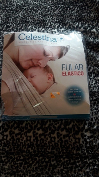Fular Gris Elastizado Celestina Solo Por Hoy Bajo Precio 0