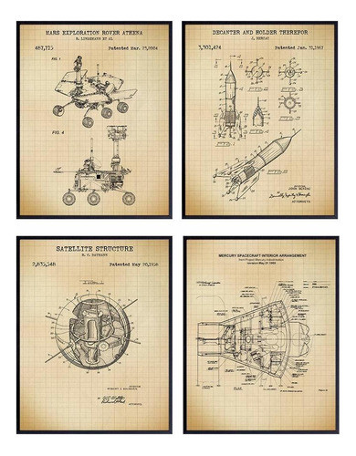 Nasa Space Exploration Patent Art Prints - Vintage Wall Art. 0