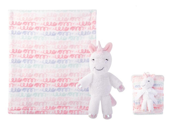 Manta Con Peluche Hudson Baby -unicornio  (52249) 1