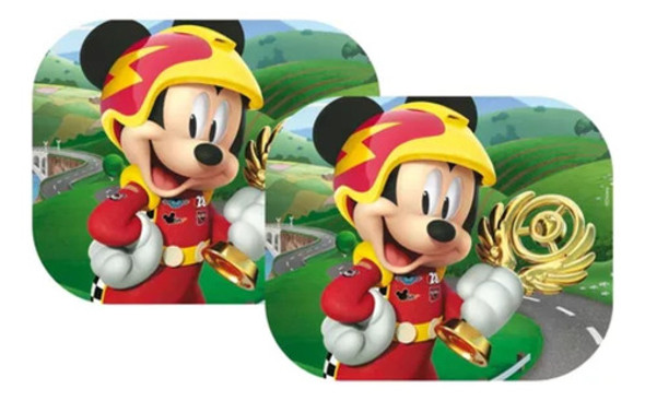 Cortina Parasol Auto Plegable Laterales De Mickey 0