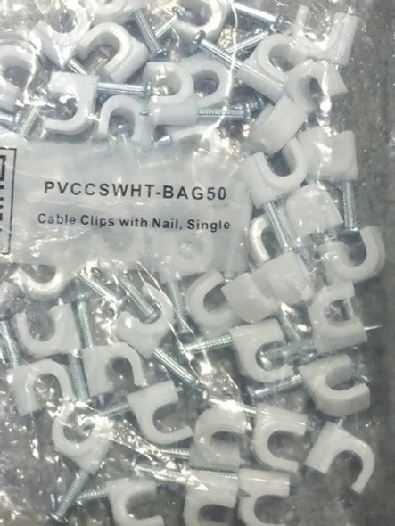 Grapas Para Cable Coaxil Rg6 Y Rg59 Bolsa X50un 1