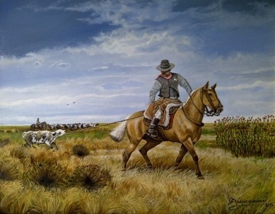 Capataz Tropilla Gauchos - Madero Marenco - Lámina 45x30 Cm. 0