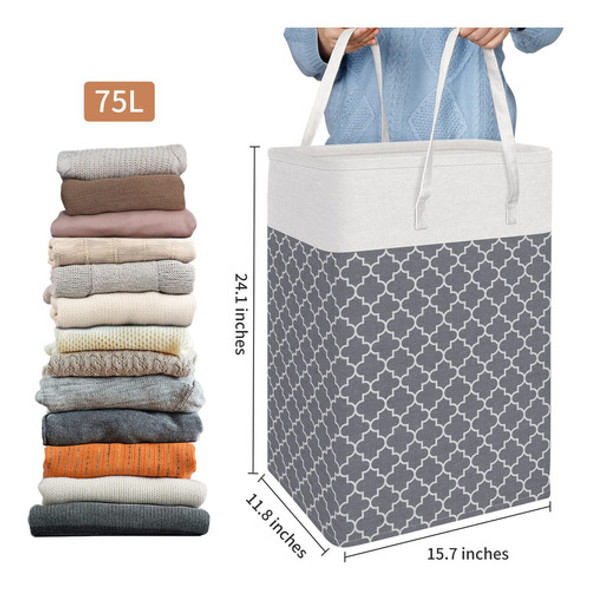 Homehacks Cestas De Lavandera Con Asas Largas, Cesta Plegabl 1 Homehacks Cestas De Lavandera Con Asas Largas, Cesta Plegabl 1