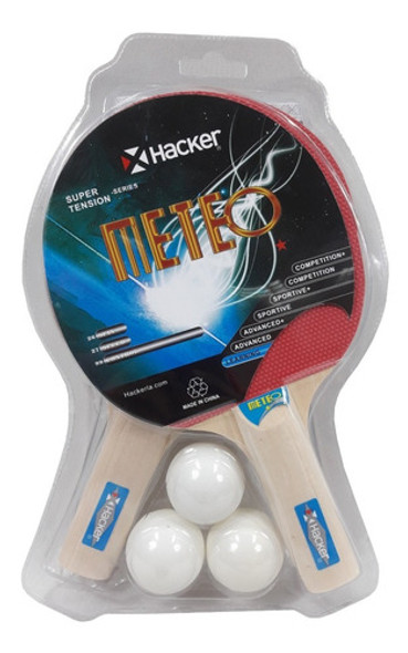 Kit Ping Pong Hacker 1* Meteo Blister (2) * Ver Detalle 0