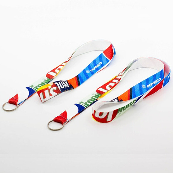 Cintas Blancas Llavero Con Logo Full Print Argolla Pack 200u 0